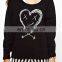 CHEFON Women Long Sleeve Winking Heart Print Sweats CAH0050