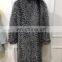 Winter Jacket natural silver fox fur coat