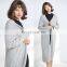 Autumn Winter Warm Solid Pattern Grey Color Women Pure Cashmere Sweater