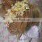 Aidocrystal yellow plastic crown flower,artificial flowers hair accessories for wedding