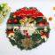 A039 Christmas Wreaths Berries Red Fruit Bow Knots Ornaments Window Arrangement Door Hanging Green Garland Christmas Gifts