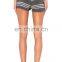 Lace-up Waist Women Trousers Europea Ladies Stripe Shorts