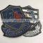 jean jacket embroidery patch brand logo chenille embroidery
