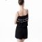 Sleeveless Black Spaghetti Strap Ladies’ Short Jumpsuit