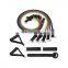 Private Label Home Exercise 11PCS Custom Printed Resistance Bands Fitness Elastic Rope