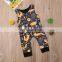 Kids Fox Print Zoo Bodysuits With Pocket Striped Full print Girls Rompers Long Sleeved Kids Jumpsuits 0-2years Free Shipping