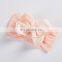 23Colors 5inch Baby Solid Headband Girls Soft headwear with silk ribbon bow