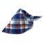 Wholesale low price personalized plaid tartan dog bandanas collar