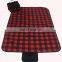 100% polyester fleece check waterproof outdoor blanket