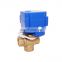 3-way T-flow DC12V bronze 1/2 electricactuated valve for auto control mixing system