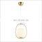 Modern White Glass Ceiling Light Bedside Retro Decorative Pendant Lamp