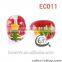 Wholesale lead free fancy acrylic glass beads for bracelet EC007 (Chrismas Gift)