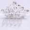Fashion crystal Rhinestone baby kids princess Birthday party girl women hair comb gift tiara crown FZZ-046 size 7*4.5cm