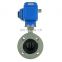 DKV 24v DC 18inch pn16 epdm seat double electric actuator stainless steel 304 316 electric flange type butterfly valve
