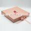 luxury custom logo cardboard paper wedding gift box magnet pink paper lash packaging boxes with ribbon