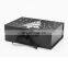 Customize a5 deep black merry Christmas Xmas eve gift presentation boxes with ribbon