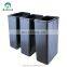 kitchen hotel use 3 compartments foot pedal recycle bins for waste sorting