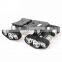 4WD Robot Tank Chassis Kit Black Chassis Shock Absorbing + 4pcs 12V 300RPM Motors with Encoder