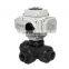 COVNA DN50 2 inch 2 Way Full Port 12V DC Electric Actuated PVC Plastic True Union Motorized Ball Valve Plastic Ball Valve