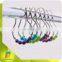 Roller shower metal curtain hooks