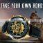 WINNER 428 Fashion Men Automatic Self-Wind Custom Logo Watch Stainless Steel Waterproof Gold Wristwatch Mechanical Watch