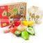2015 High Quality Wooden Kitchen Toy Fruit Cut Toy For Children Colorful Baby Kitchen Toy