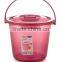 Callia plastic bucket with lid and handle colorful