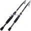 Carbon Fiber Ultralight Telescopic Fishing Pole 1.8-2.4m Spinning & Casting Rod Carbon Fiber Ultralight Travel Lure Fishing Rod