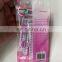 Female Twin Blades Hair Razor Sweden Blade Safety Bikini Razor With Lubricant Strip Pink Rubber Handle Razor Stick CM2-01R