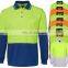 Custom Design Long Sleeve Polo Shirts with Reflective Strips Working Polo T Shirt Reflective Tape