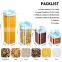 New style Pantry organization storage set 7pcs airtight food storage container set blue lid Plastic food container set