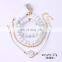 4pcs/Set Bohemian Stone beads chains bracelets Set For Women Metal Heart Round Tassel charm Bangle Fashion Jewelry