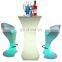 Modern plastic led lighted up furniture led table chair set / led bar table and chairs