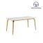 Modern home furniture dinning room table sets stainless steel marble dining table