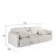 New Modern Minimalist Elephant Ear Sofa Bed Leather Nordic Living Room Straight Row Size Apartment Smart Sofa