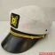 Embroidered navy captain white navy hat hat hat hat factory