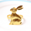 Embossed Gold & Silver Plated Rabbit Napkin Holder Ring For Restaurant Table Decoration