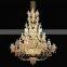 large gold k9 crystal hanging lamp modern luxury chandelier for hotel lobby