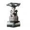 Compact ANSI Forged Globe Valve for Chemical Processing Plants With A182 F316L Seat Material