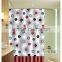 2016 New Design butterfly printed 100% polyester shower curtain for hotel, family, waterproof bath curtain