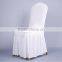 high quality gold pleated spandex chair cover for banquet decoration