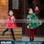 Top Sale Girls Christmas Dress Flower Print Half Sleeve Kids Girls Party Dress Wholesale Children Clothing