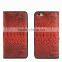 High quality real snake leather case for Iphone 6 genuine leather flip phone case