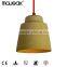Indoor Cement With Wood Lamp Shade