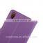 best selling fashion pure color wallet stand leather cases for sony z4