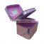 lOW PRICE unique custom cosmetic bags,multifunction makeup organizer,purple PU maleta de maquiagem