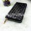 High Quality Fashion Black Women PU Wrinkle Cluth Wallet Famous Brand Designer Bag Purse Wallet