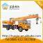 Max lifting height 26m Rated lifting capacity 8ton with Moment limiter China new small truck crane