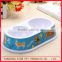 Factory sale personalized cheap plastic pet feeder double dog bowl