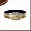 Trendy women's crystal buckle bracelet leather/